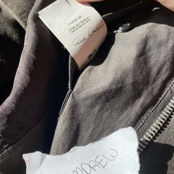 Rick Owens Asymmetrical Leather Jacket - Picture 7 of 10